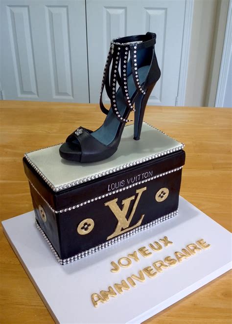 louis vuitton shoe cake|Louis Vuitton cake topper.